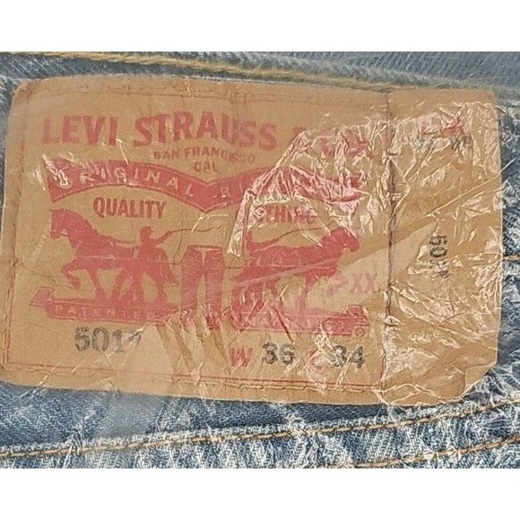 Levi's Men's 501 Jeans Original Fit Straight Leg Button Fly Warp Stretch 36 X 34 - Picture 3 of 10